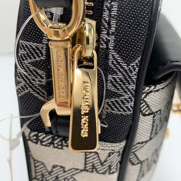 Michael Kors Sloan Editor Small Phone Logo Jacquard Crossbody Black Multi - Picture 14 of 16